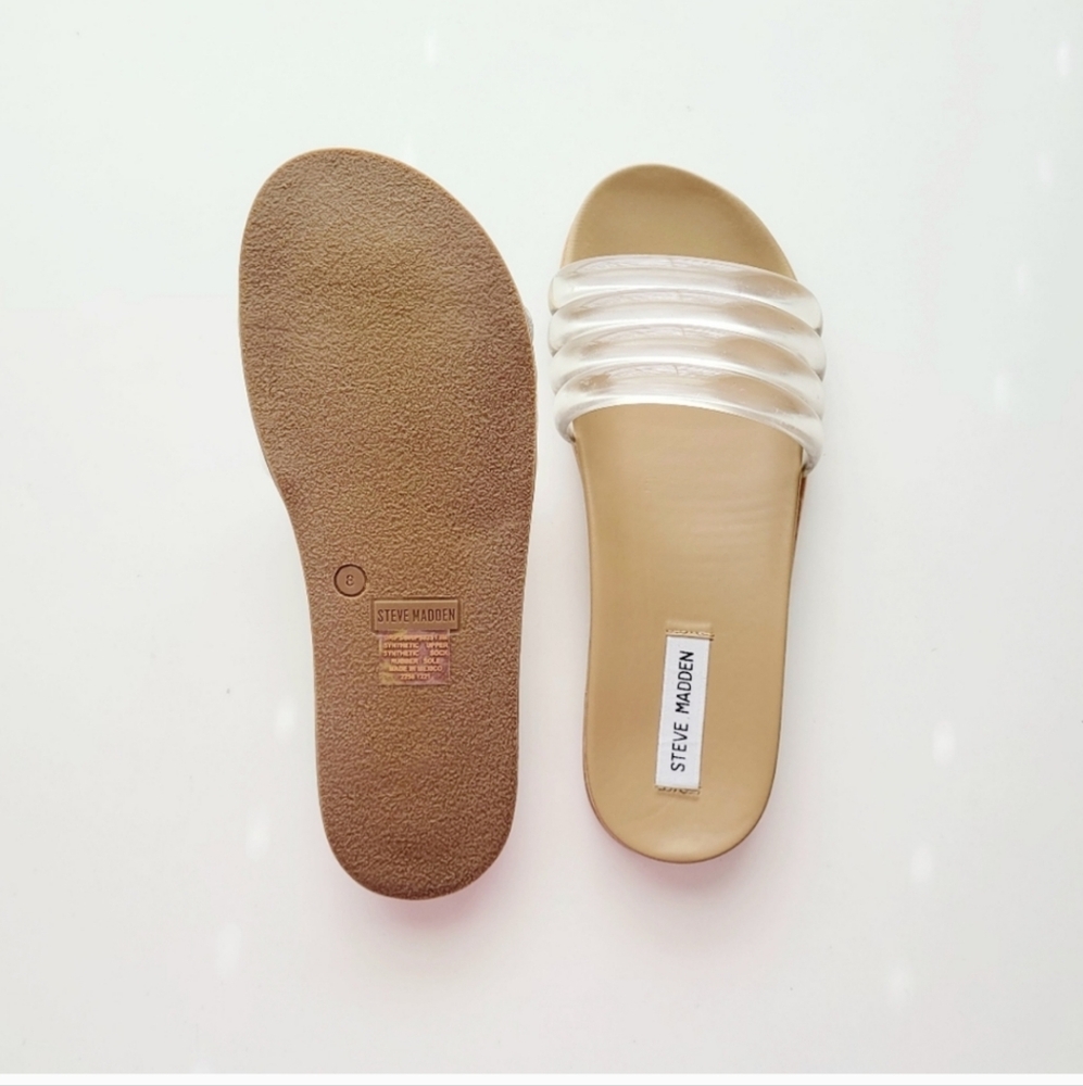 Steve Madden "DRIPS" clear slides